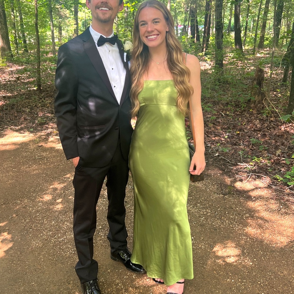 Abercrombie green cowl back dress